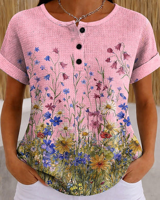 Topp Henley Viltblomst Daisy Vaffel