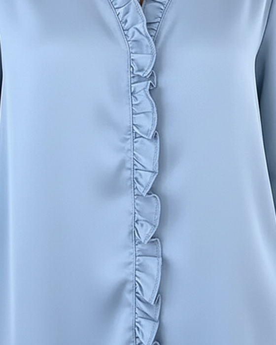 Bluse V-hals Motedesign Rysjet