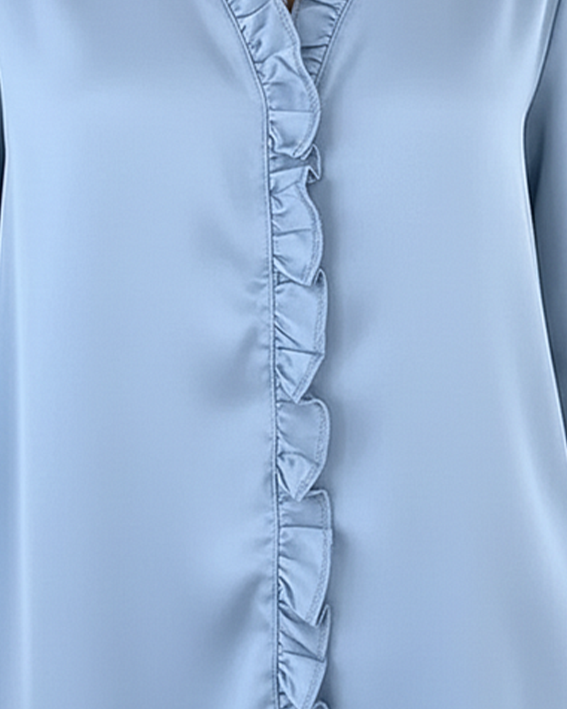 Bluse V-hals Motedesign Rysjet