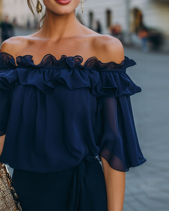 Bluse Elegant Off-Shoulder Rysj