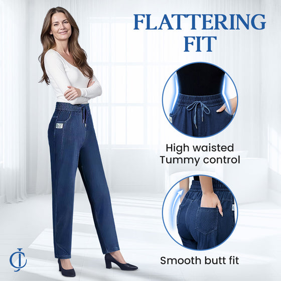 Høy Midje Ultra Strekkbar Mom Jeans