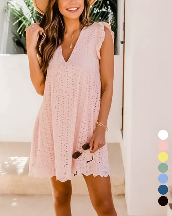 Blonde kjole over kneet