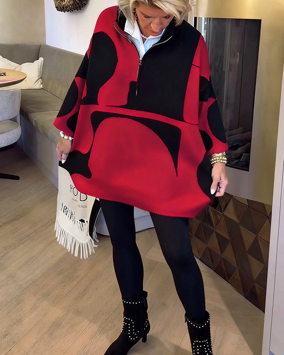 Genser Med Halv Glidelås Og Moteriktig Ståkrage