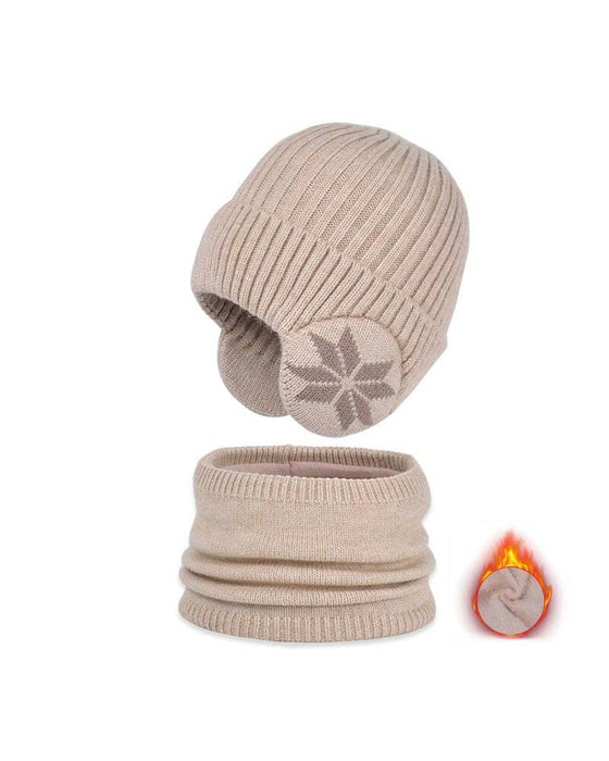 Vinter lue skjerf sett varm strikket lue