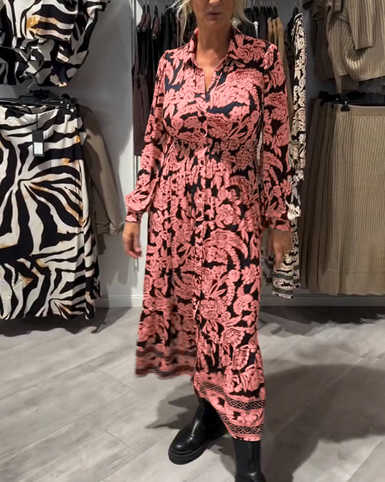 Motekjole Med Krage Og Trykk