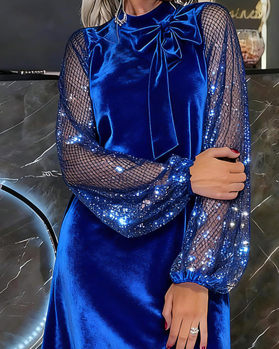 Elegant Kjole Med Lyktermer Og Lappverk