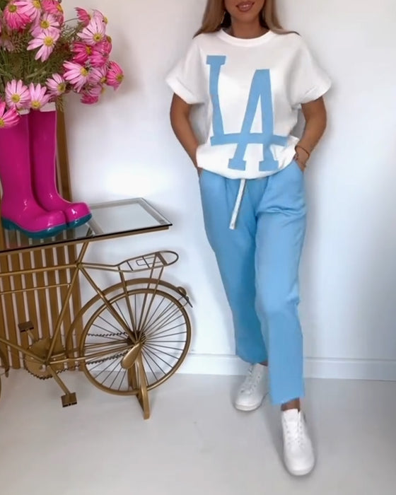 Sett Casual Letter Print Sports