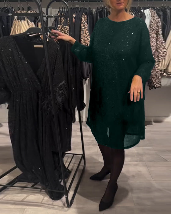 Kjole Elegant Ryggløs Paljett Med Stropper