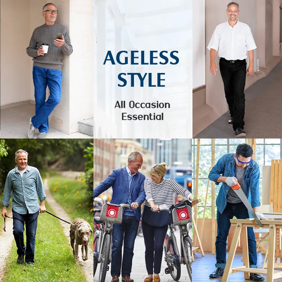 Herre Klassisk Rett Passform Stretchjeans