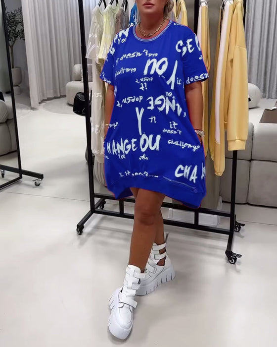 Kjole Løs Bokstavtrykk