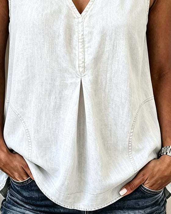 Tank Topp V-Hals Denim