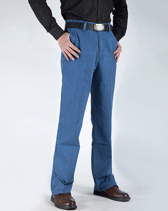 Herre Klassisk Rett Passform Stretchjeans