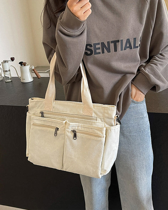 Ensfarget cordfløyelveske