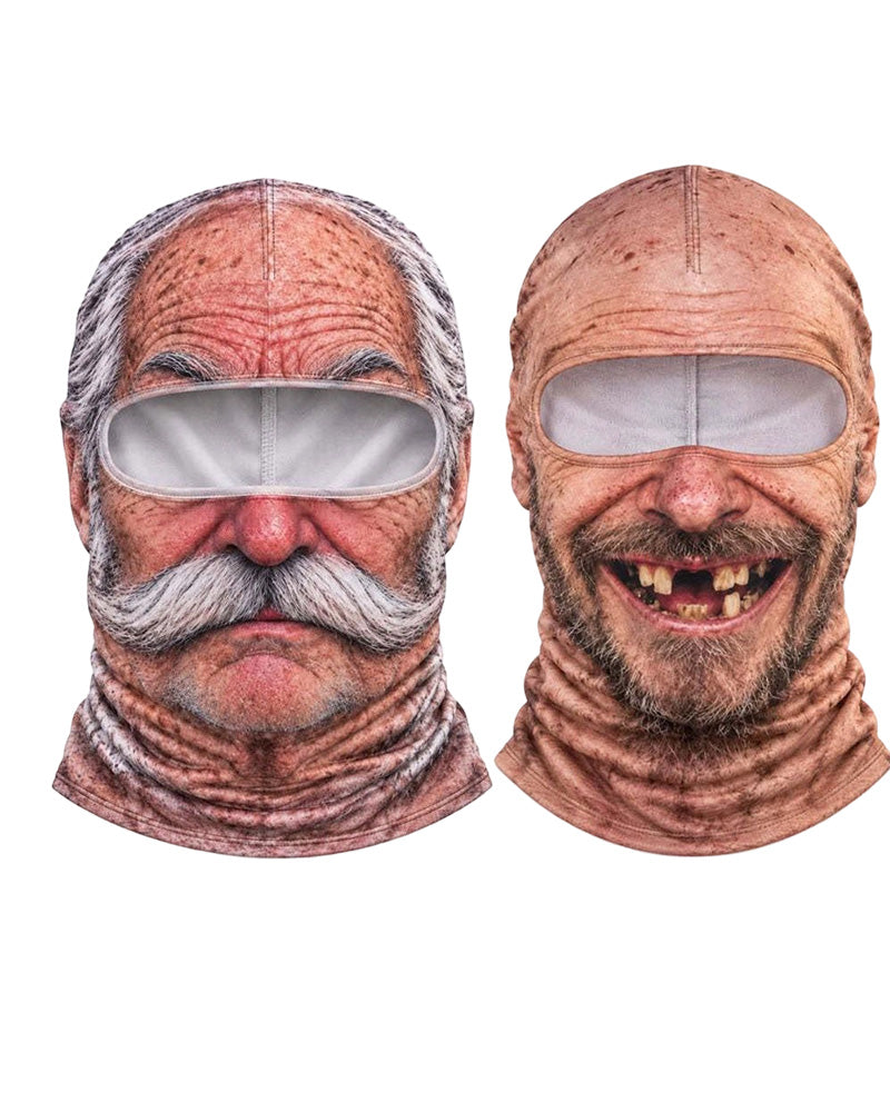 Maske Morsom 3d Sur Gammel Mann Ski