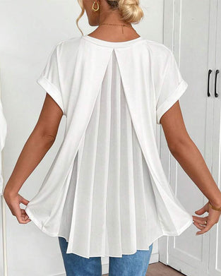 T-Skjorte Kortermet Ensfarget Lappeteppe-Design