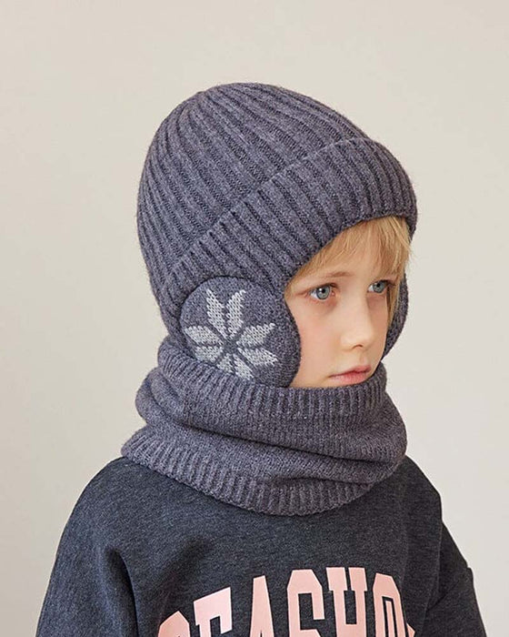 Vinter lue skjerf sett varm strikket lue