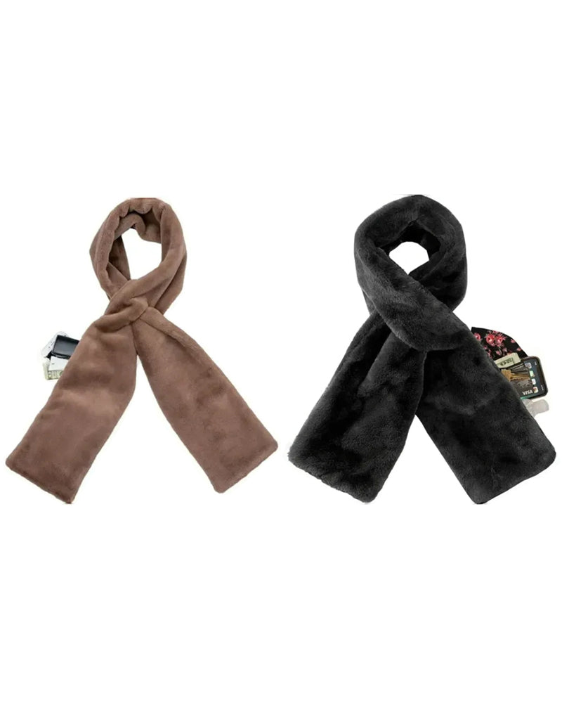 🎁Skjult Lomme Koselig Skjerf Varm Myk Og Sikker Glidelås🧣