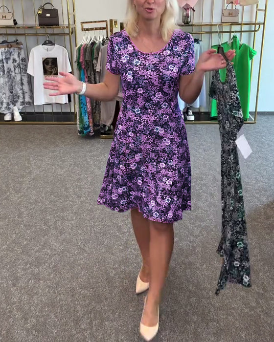 Kjole Stilfull Smal Midje Trykt