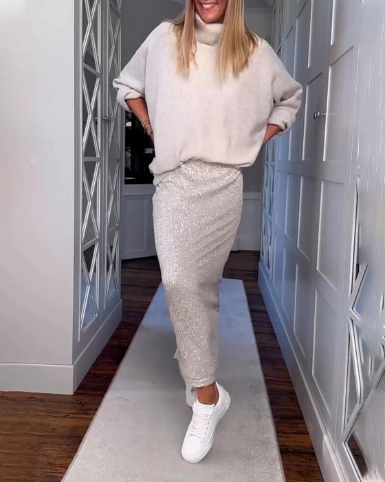 Ensfarget enkelt skjørt