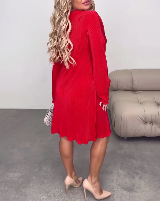 Kjole avslappet ensfarget knelang