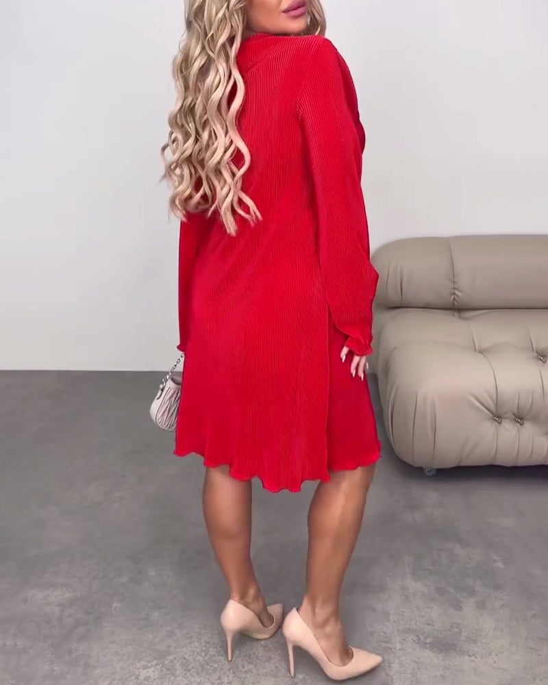 Kjole avslappet ensfarget knelang