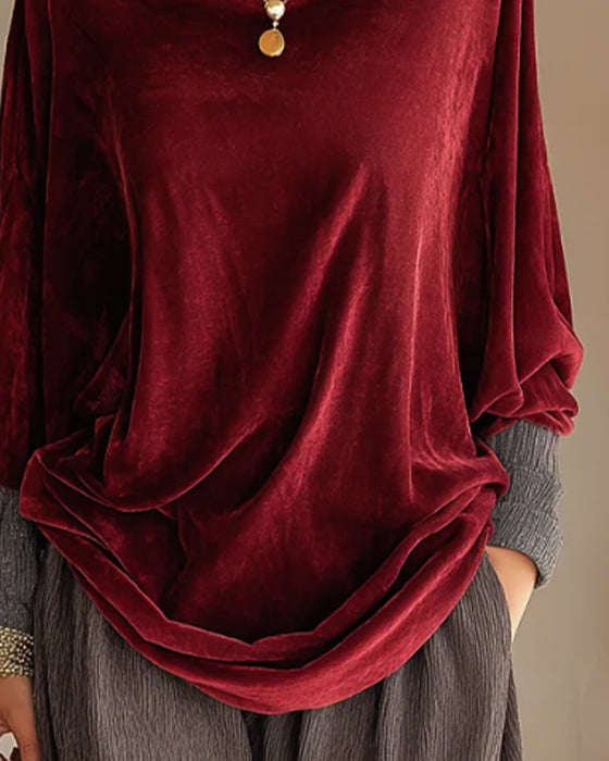 Bluse Drapert Hals Casual