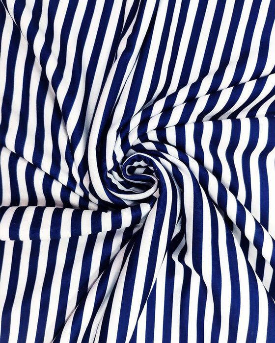 Kjole Rund Hals Stripe Slips Midje