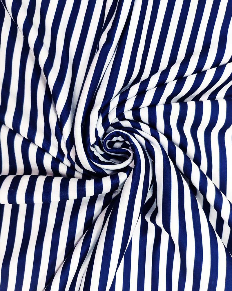 Kjole Rund Hals Stripe Slips Midje