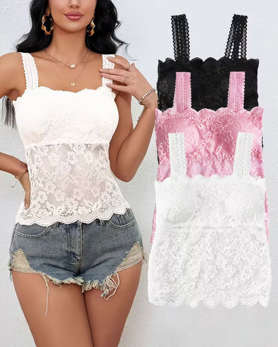 Camis Topp Ensfarget Bandeau