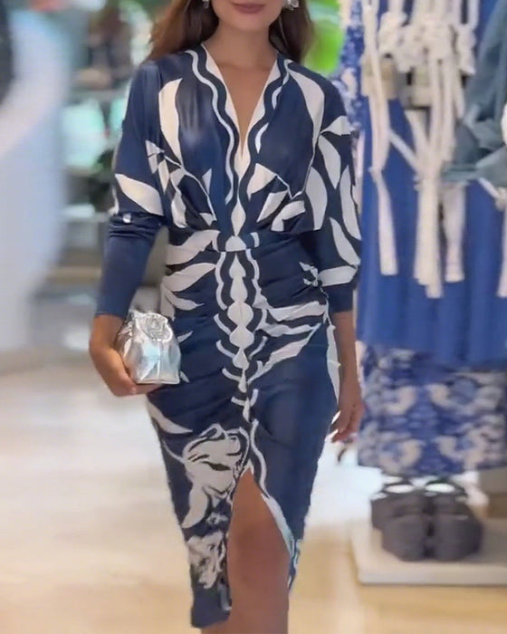Sexy V-hals Elegant Kjole