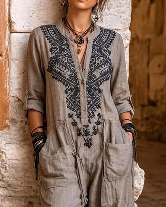 Jumpsuit Trykt Tapered-Leg Cargo