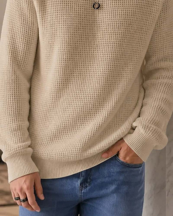 Pullover Menn Stilig Avslappet Strikket