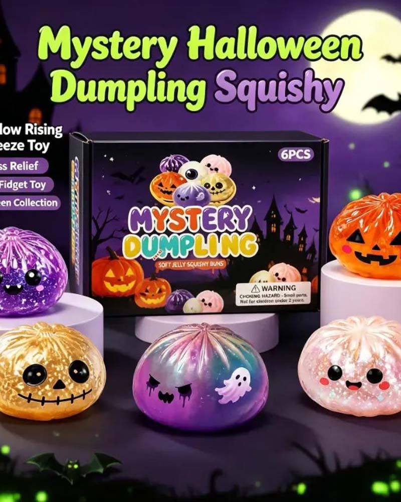Halloween-Sett Med Søte Skumle Spøkelse-Maruko-Myke Klemmeleker, Miniatyr Bærbar Stressleke, Sensoriske Produkter For Halloween-Ting, Påfyll Til Festgodsposer & Minigaver
