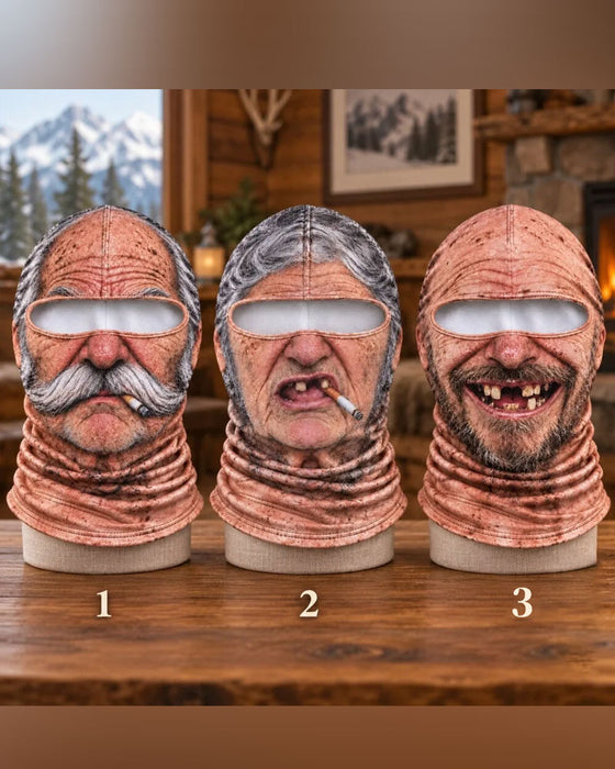 Maske Morsom 3d Sur Gammel Mann Ski