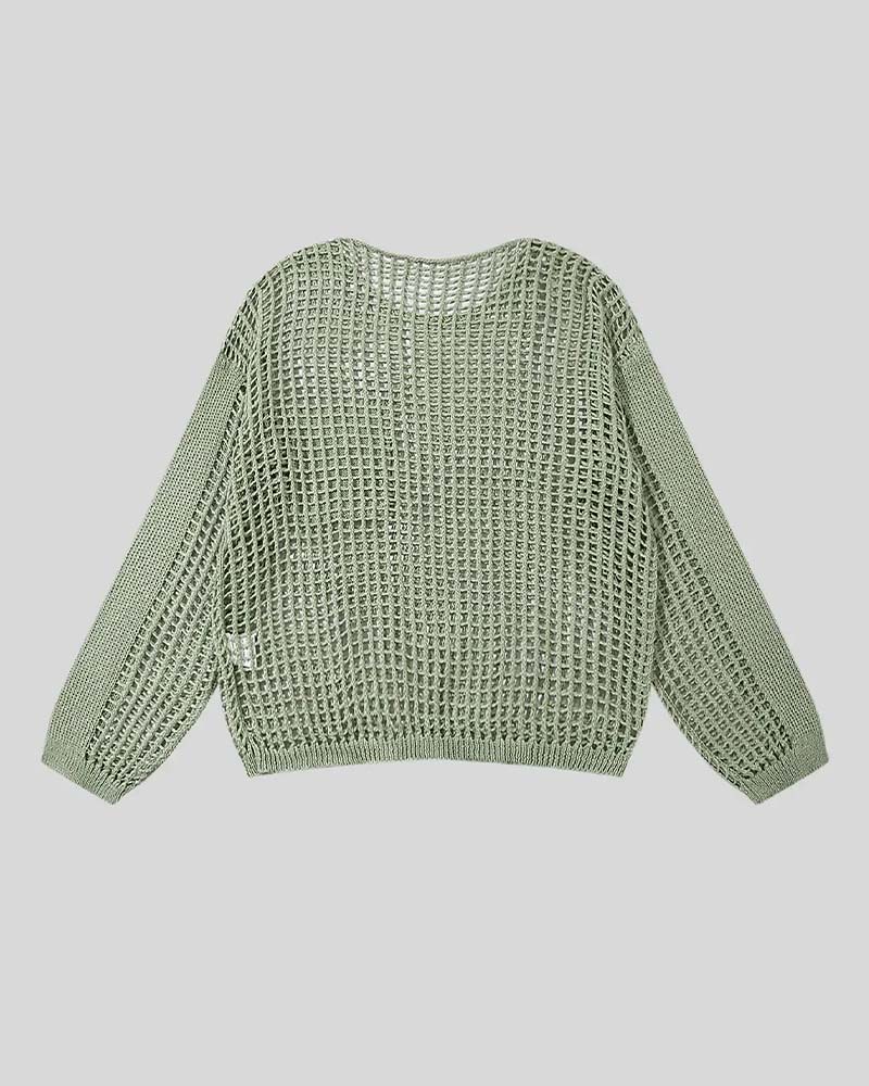 Genser Hulstrikket Enfarget