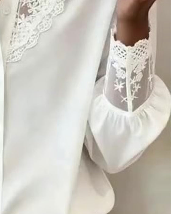 Skjorte Stilfull Og Elegant Lappearbeid