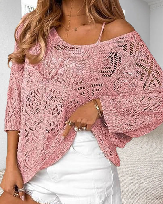 Pullover Utskjæring 3/4-Erm