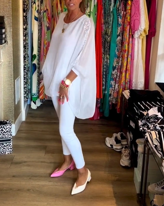 3/4-ermet ensfarget uregelmessig topp