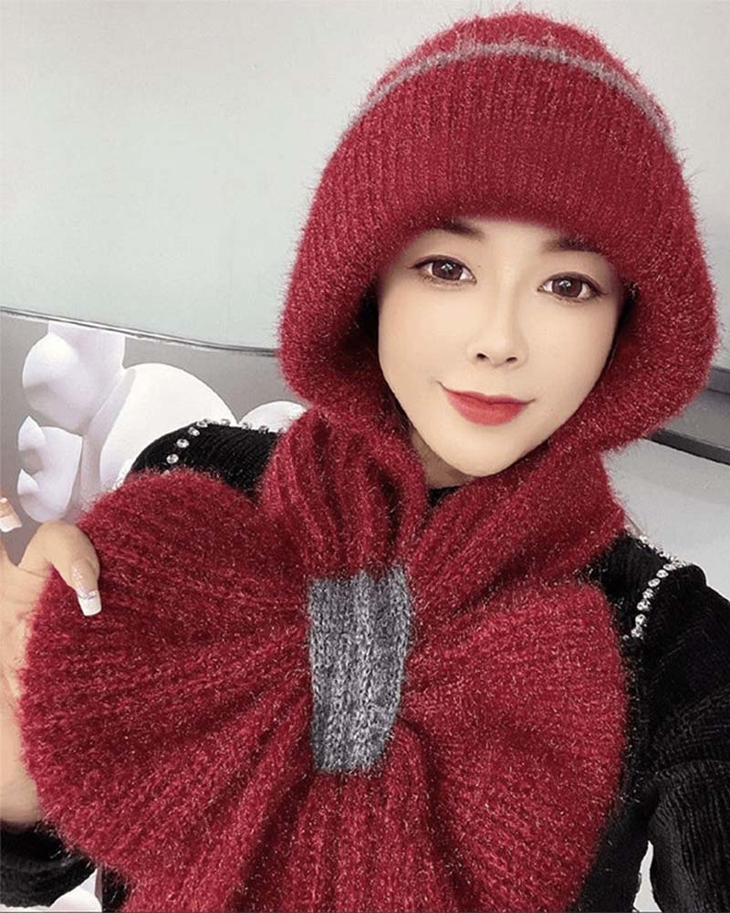 Dame Vindtett Hatt Med Ørebeskyttelse