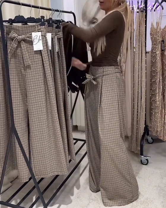 Vid Bukse I Hunde Tenner-Mønster Med ”Old Money”-Stil