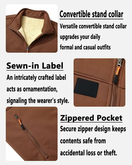 Cardigan Polstret Polar Fleece Åpen Foran