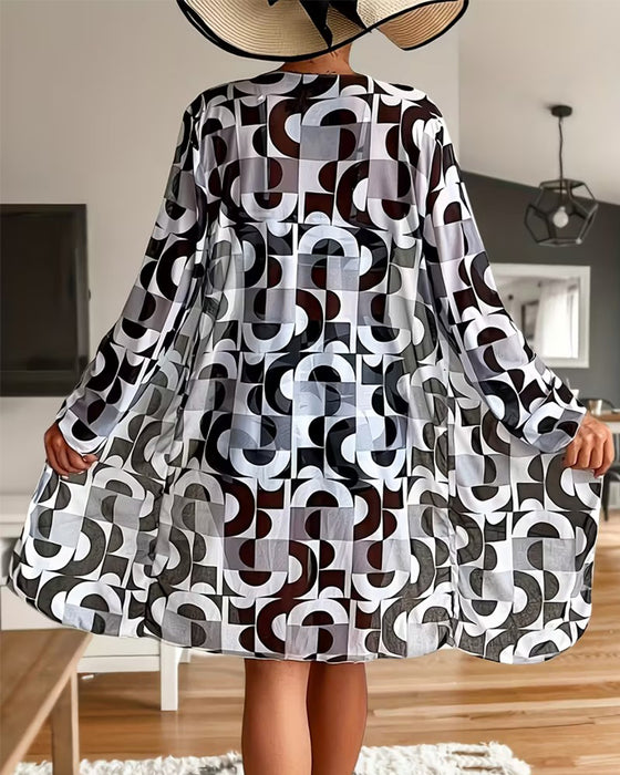 Sett Geometrisk Trykk Trikini