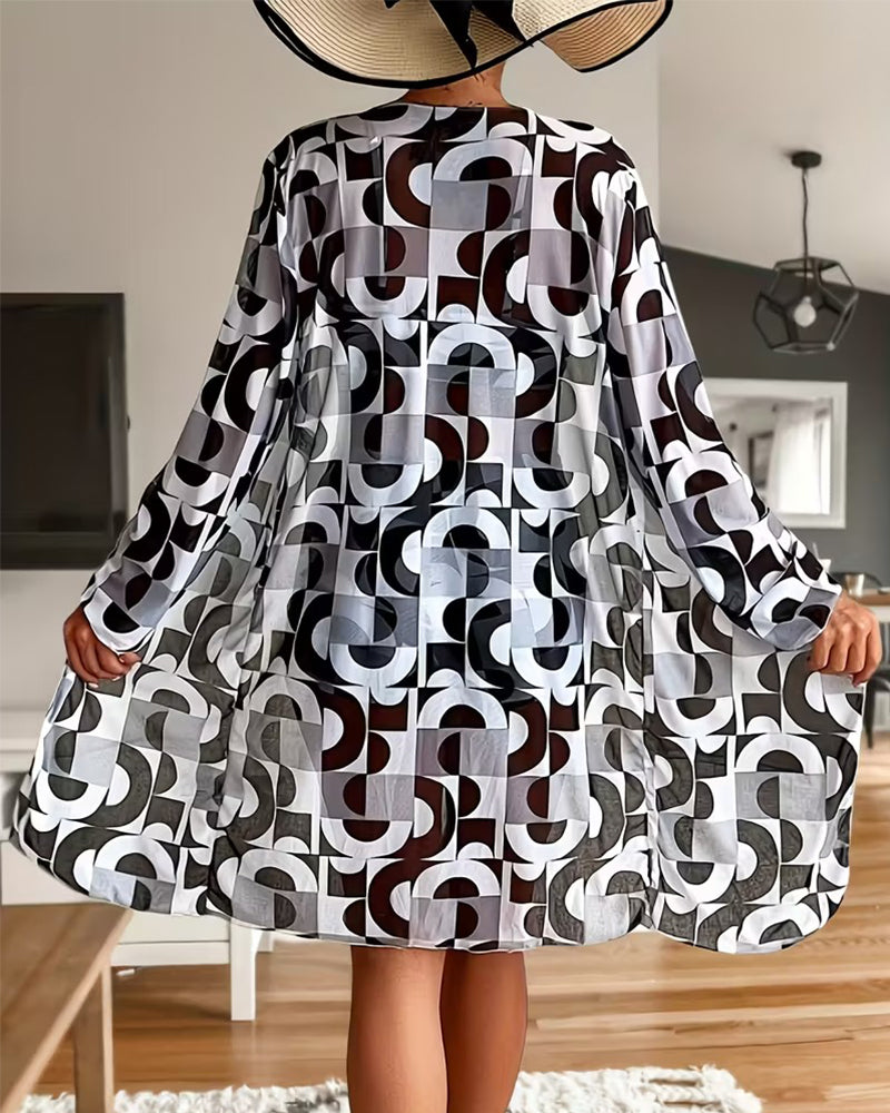 Sett Geometrisk Trykk Trikini