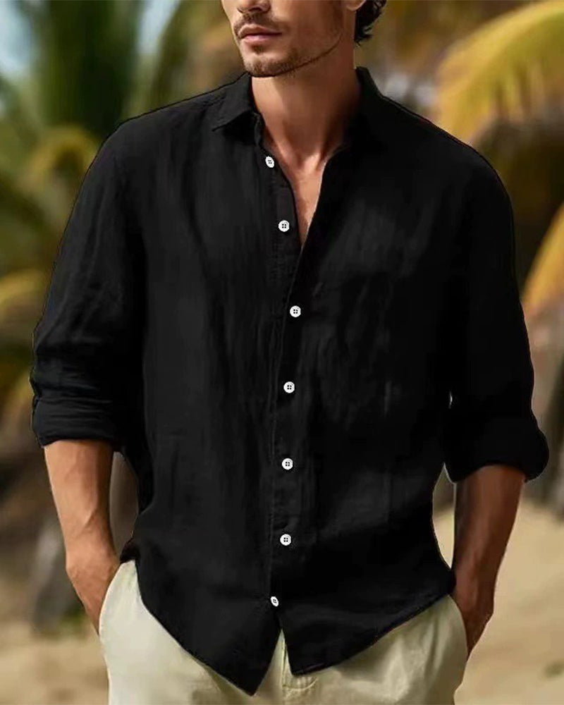 Herrer Skjorte Button-Down Avslappnet
