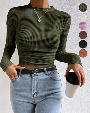 Topp Slim Fit Allsidig Lang Erme