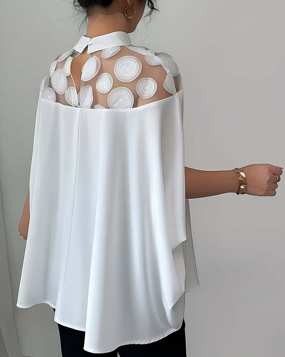 Bluse Meshpanel Stor Prikket