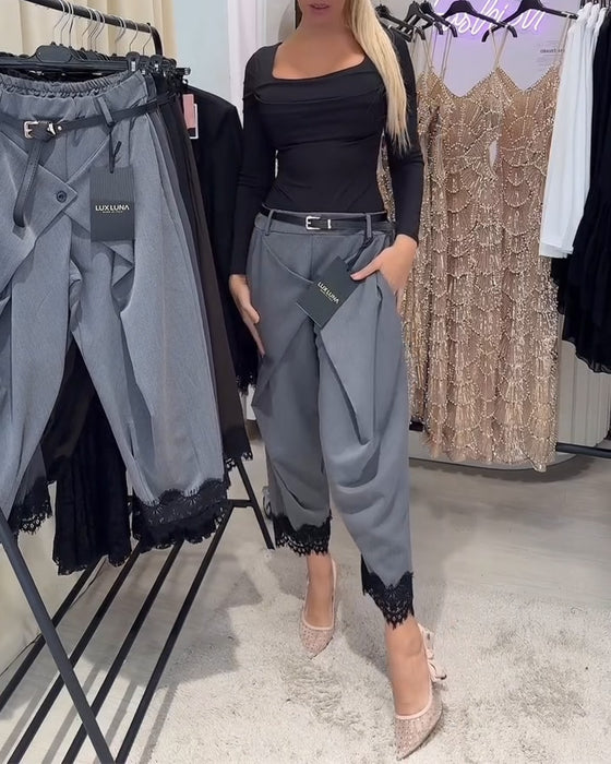 Bukser Modisk Knipling Stitching Harem