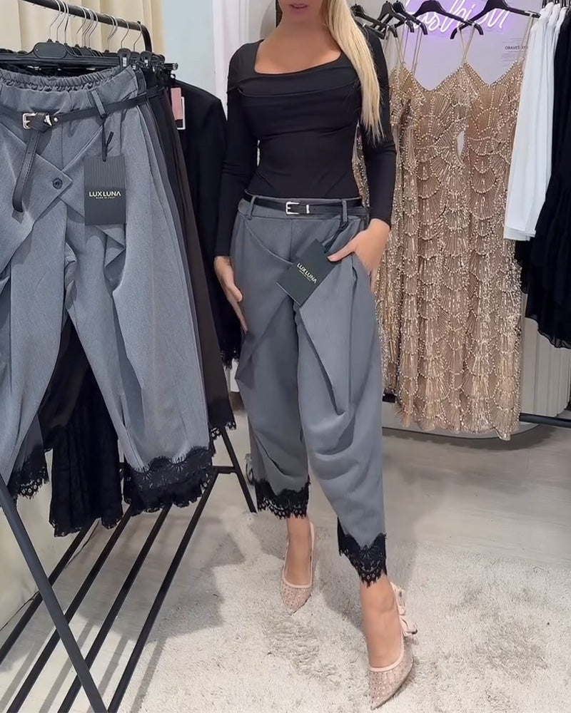 Bukser Modisk Knipling Stitching Harem