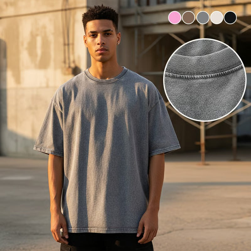 T-Skjorte Herre Vintage Løs