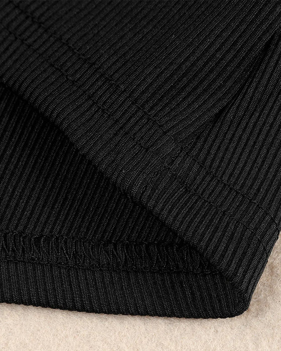 T-Skjorte Large Size Square Neck Bubble Sleeve